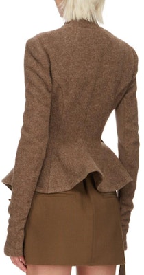 (W) RICK OWENS FW24 修身長袖背開衩外套 女款 米色 RP02D3707WLD-134 Lookbook (W) RICK OWENS FW24 修身長袖背開衩外套 女款 米色 RP02D3707WLD-134