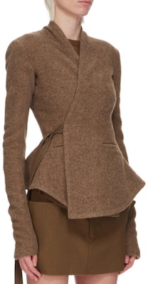 (W) RICK OWENS FW24 修身長袖背開衩外套 女款 米色 RP02D3707WLD-134 Purchase (W) RICK OWENS FW24 修身長袖背開衩外套 女款 米色 RP02D3707WLD-134