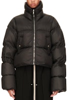 (Women) Rick Owens FW24 Solid Color Zipped Puffer Jacket Black RP02D3772NPD3-09 (Women) Rick Owens FW24 Solid Color Zipped Puffer Jacket Black RP02D3772NPD3-09