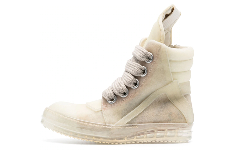 (W) Rick Owens Geobasket 'Beige White'