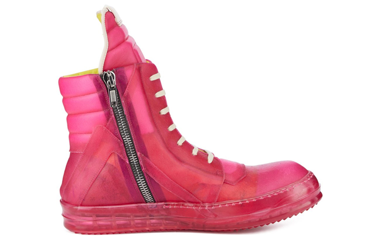 Order (W) Rick Owens Geobasket 'Pink High-Top Fashion Sneaker' Kasut Tinggi Fesyen Merah Jambu RP01C5894LCT-131330