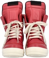 RICK OWENS/RO Geobasket 牛皮 高筒 時尚運動鞋 女款 紅白色 Purchase RICK OWENS/RO Geobasket 牛皮 高筒 時尚運動鞋 女款 紅白色