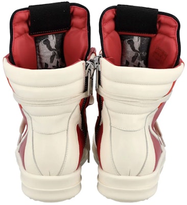 (Women) Rick Owens Geobasket 'Red White High-Top Fashion' RP01B4894LPO-73111 Details for (Women) Rick Owens Geobasket 'Red White High-Top Fashion' RP01B4894LPO-73111