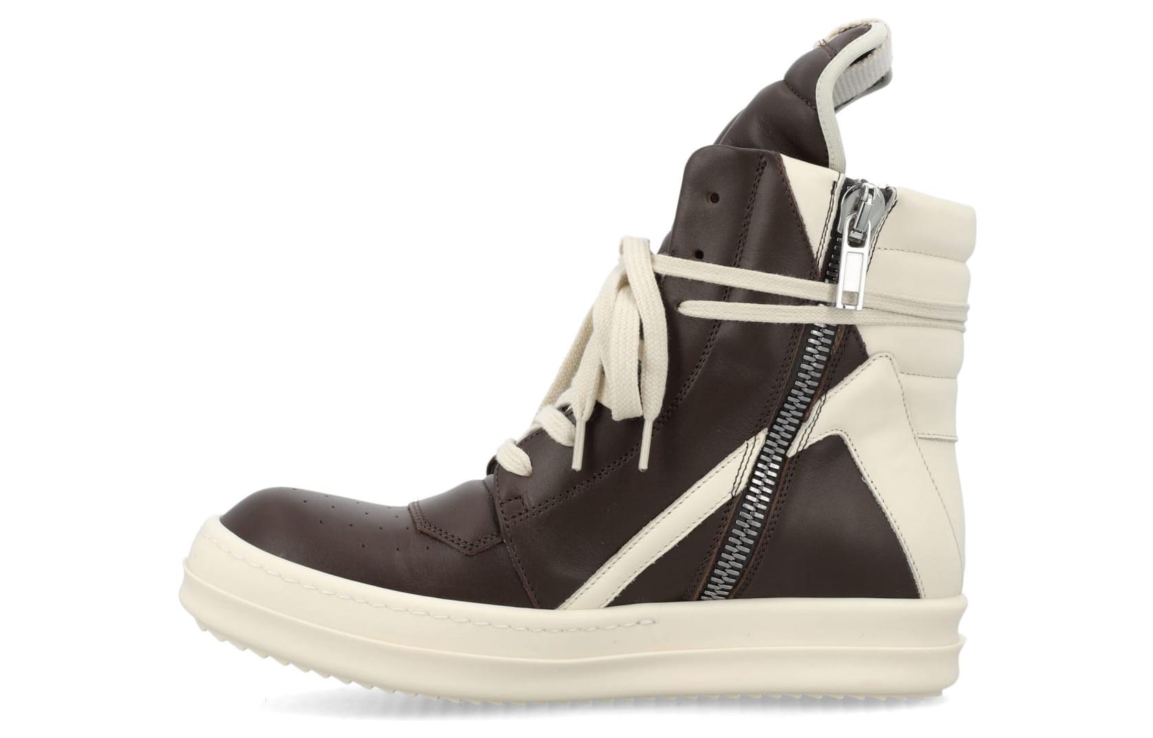 (W) Rick Owens Geobasket 'White Brown'