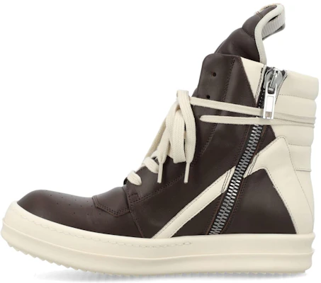 (W) Rick Owens Geobasket 'Blanco Marrón' RP02C1894LCGLPO-411 Buy (W) Rick Owens Geobasket 'Blanco Marrón' RP02C1894LCGLPO-411