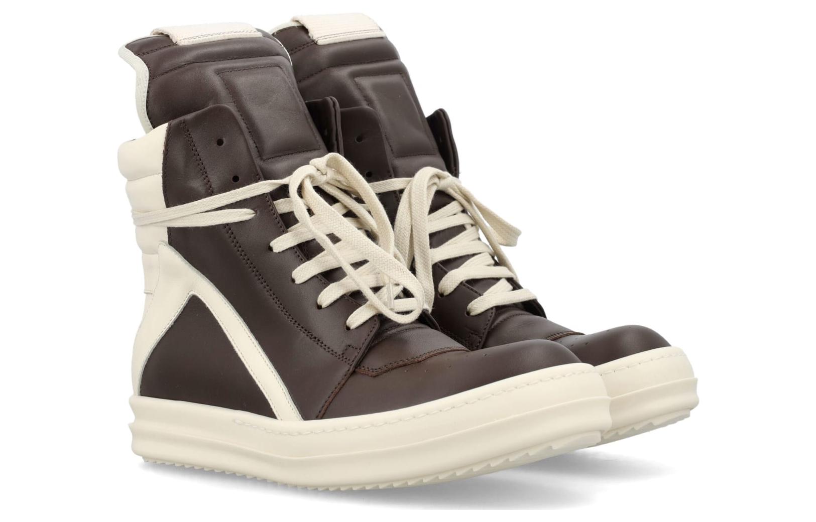 (W) Rick Owens Geobasket 'White Brown' 圖 2