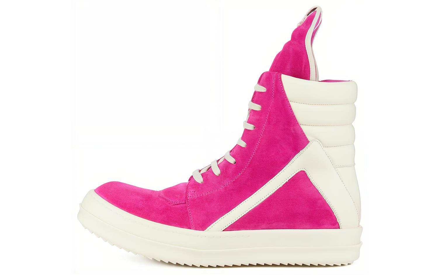 (W) Rick Owens Geobasket 'White Pink'