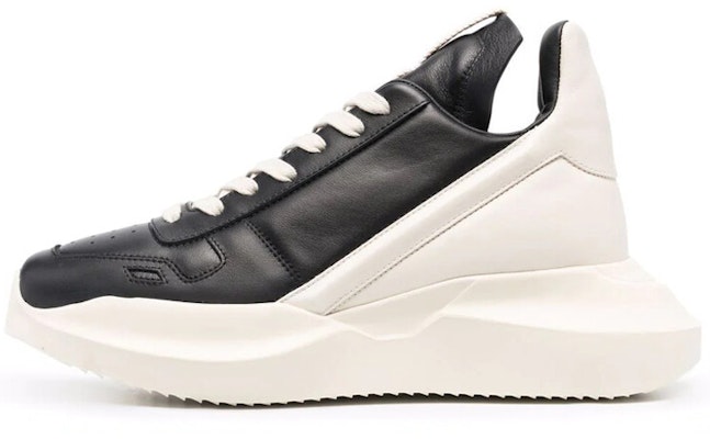 RICK OWENS/RO Geth Runner 牛皮 運動休閒鞋 女款 白黑色 Buy RICK OWENS/RO Geth Runner 牛皮 運動休閒鞋 女款 白黑色