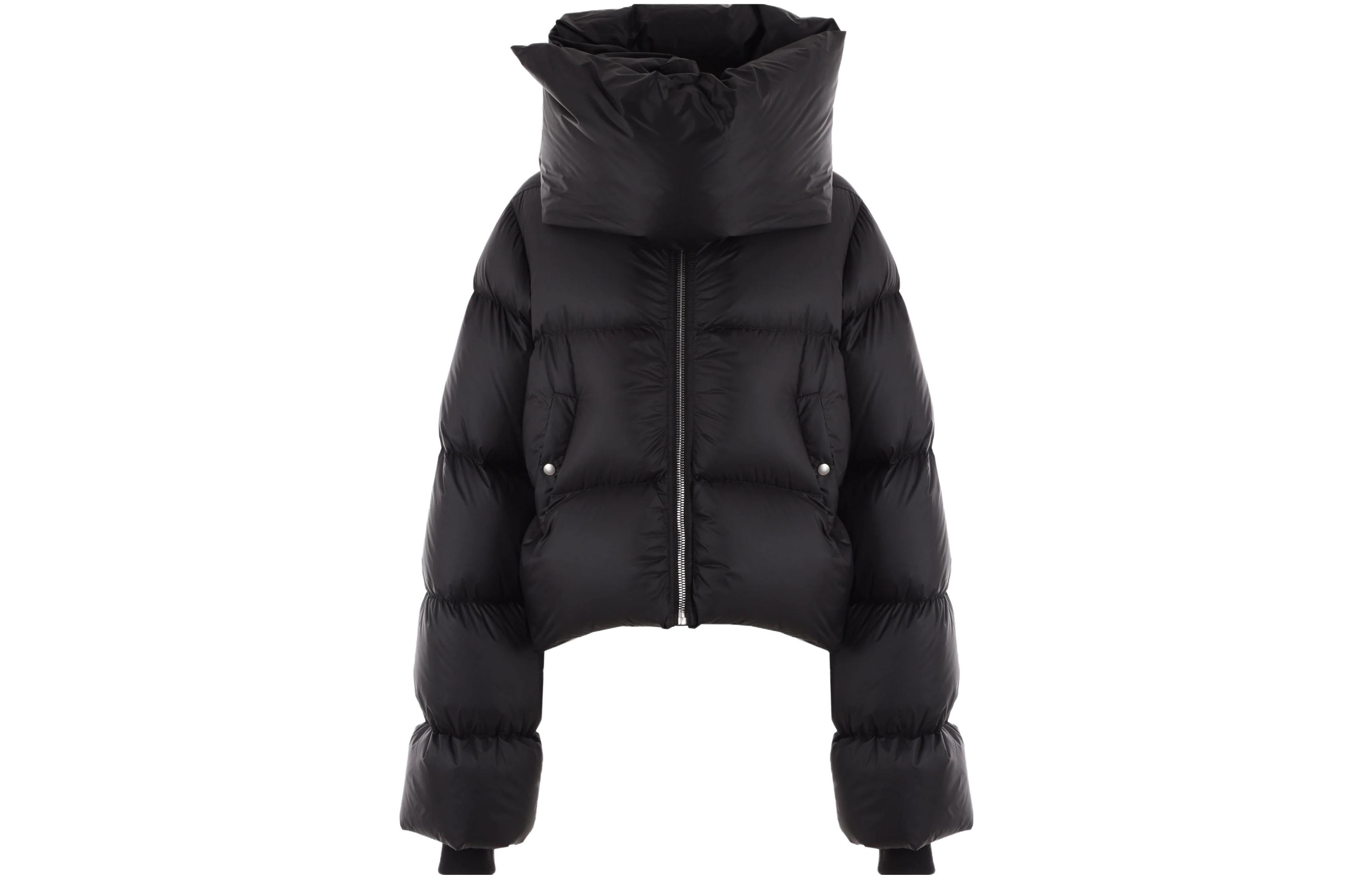 Order (Women) Rick Owens High-End  Black High-Neck Zipper Down Jacket. RP02C1774NPD309