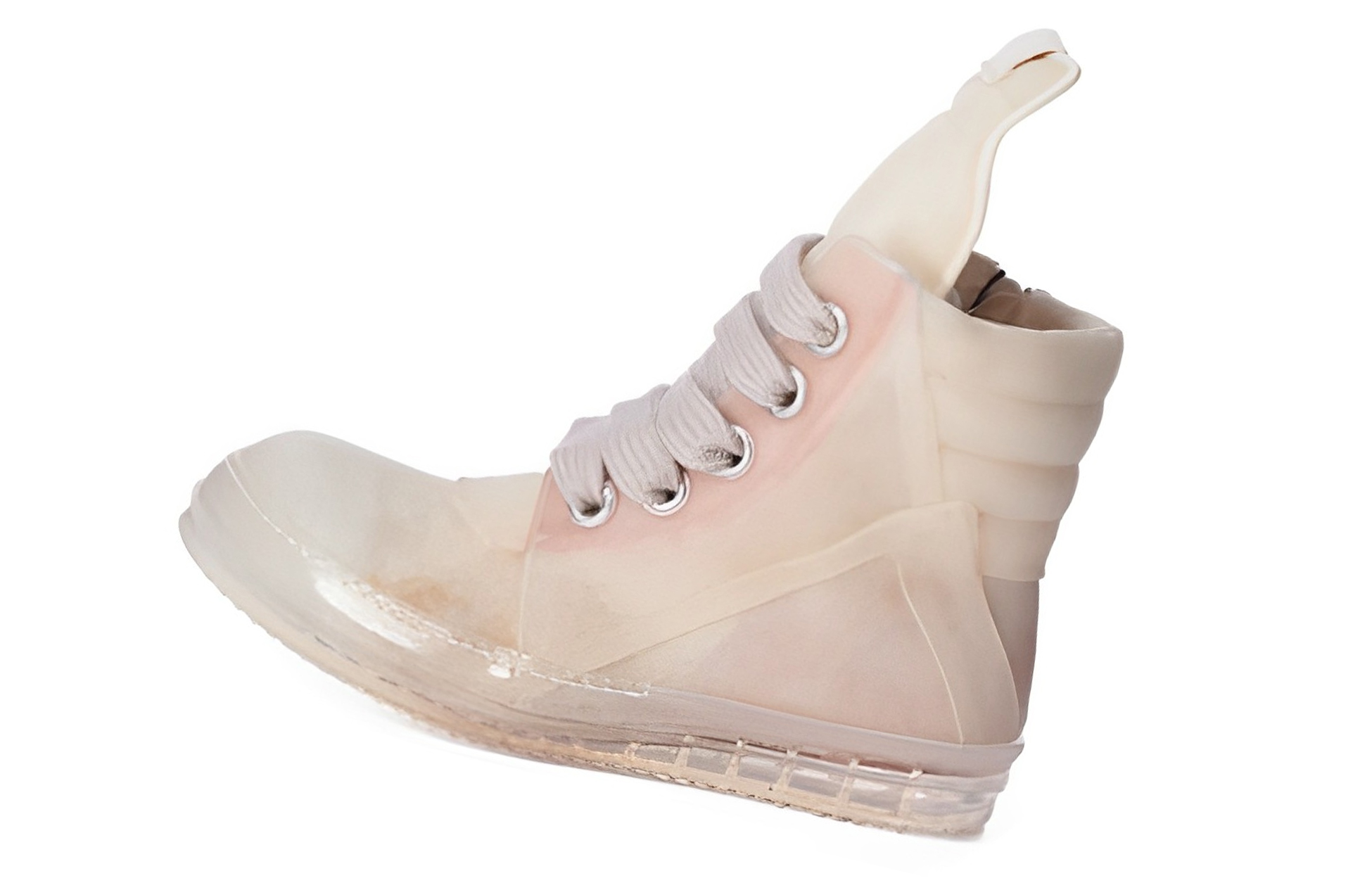 Lookbook (W) リック オウエンス ピンクホワイト ハイカット (Rikku Ouensu Pinkuhowaito Haikatsu) RO01C5898LCTW2-212210