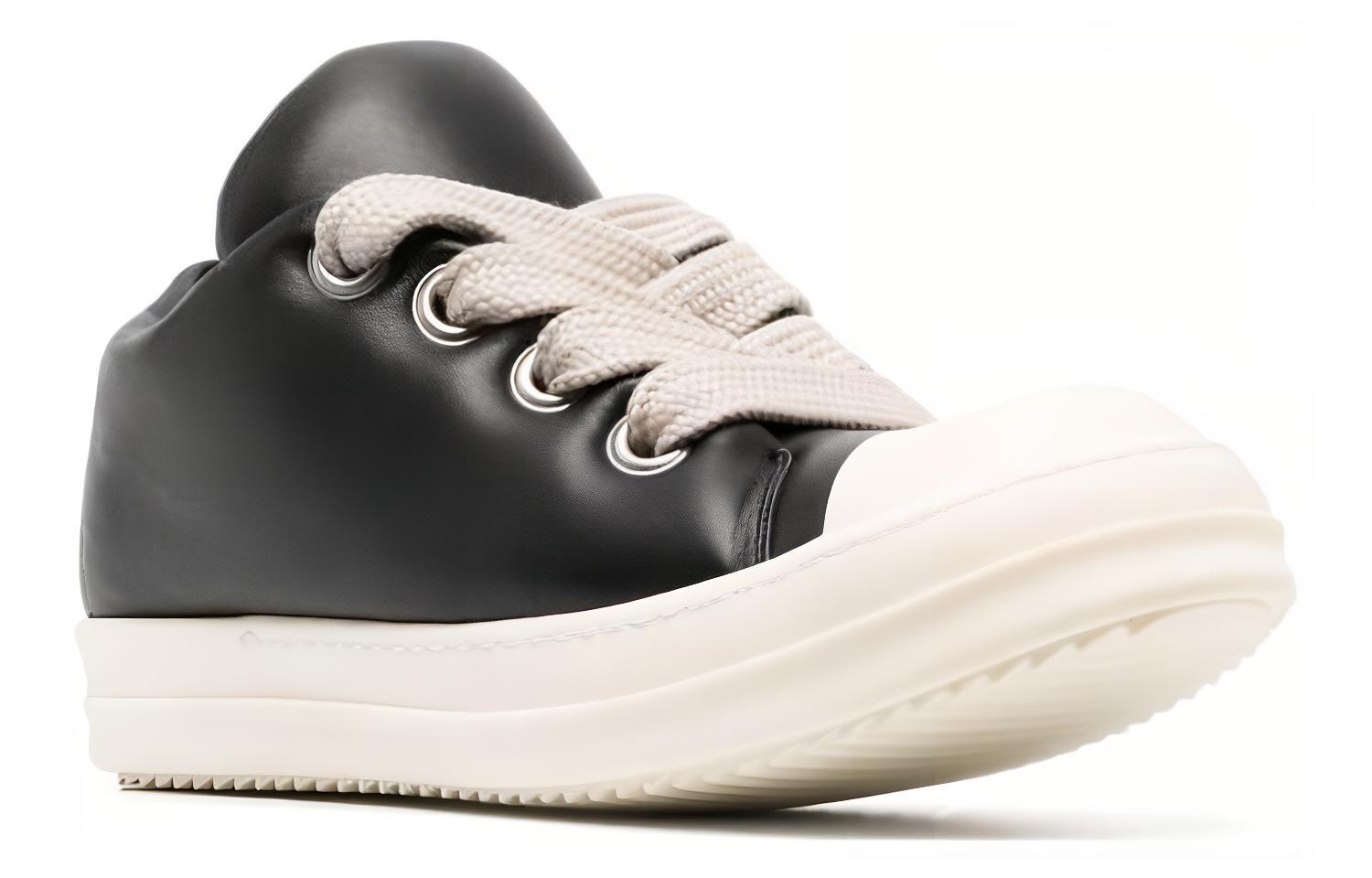 Lookbook (W) Rick Owens 巨型鞋带低帮 '黑色皮革' RP02C1883LLPW2-911