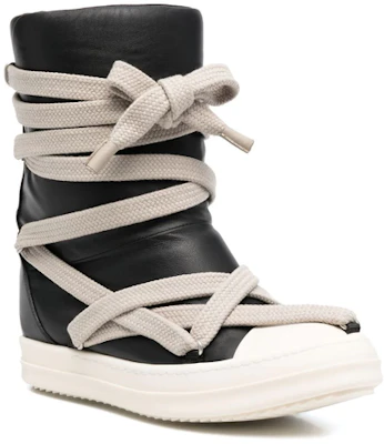 瑞克·歐文斯(RICK OWENS)巨型蓬鬆系带时尚板鞋 女款 黑色 Order 瑞克·歐文斯(RICK OWENS)巨型蓬鬆系带时尚板鞋 女款 黑色