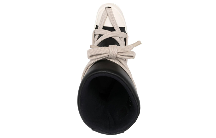 Shop 瑞克·歐文斯（RICK OWENS）巨型蓬鬆系带时尚板鞋 女款 黑色