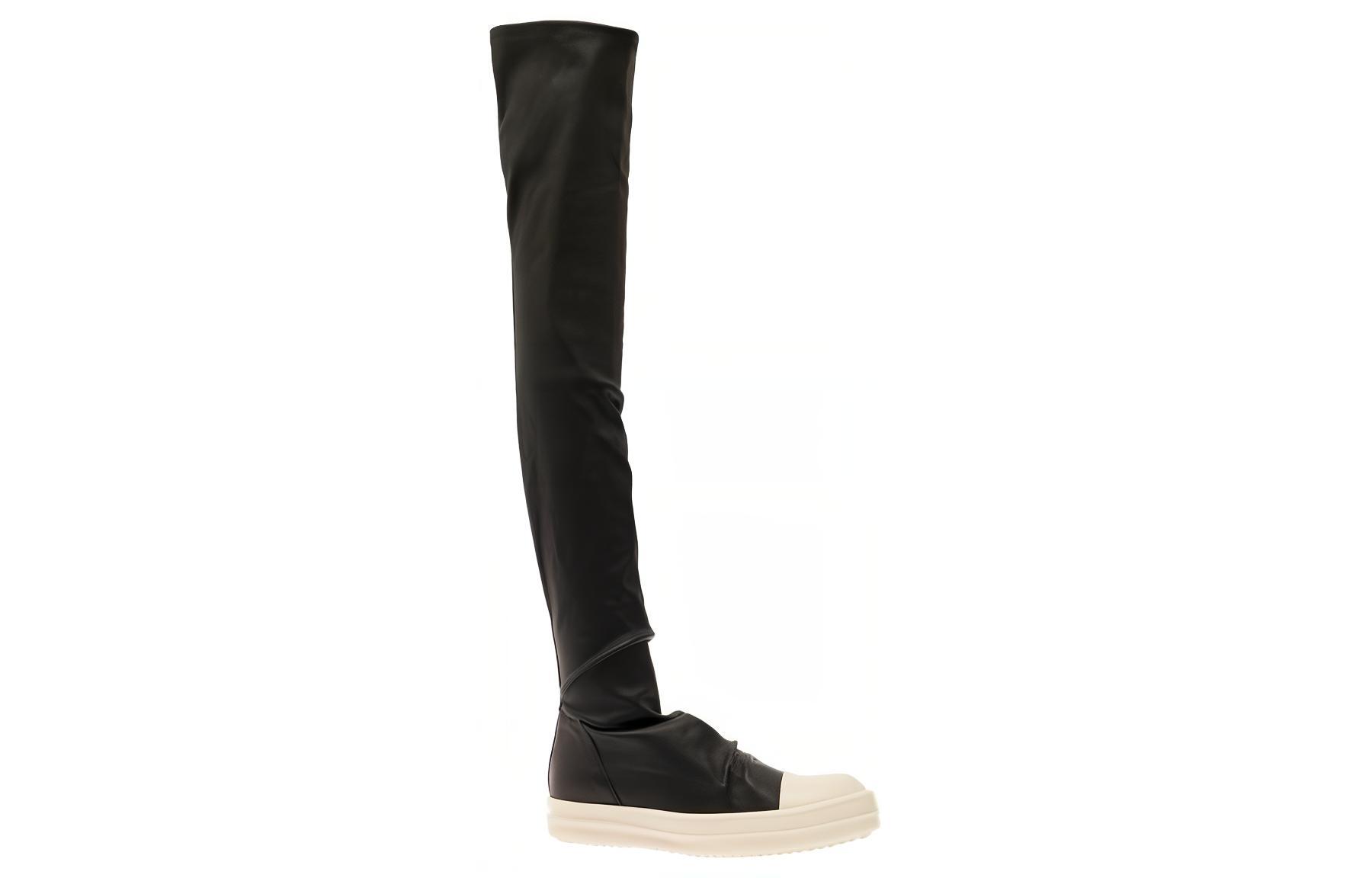 (W) Rick Owens Knee High Stocking Sneaker 'Black' 圖 2