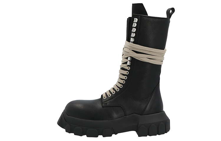 (Women) Rick Owens Leather Ankle Boots 'Black Fashion Strap' RP21S3883LDE-09