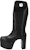 (W) Rick Owens But But Hitam Berkulit RP20F2846LBO-999