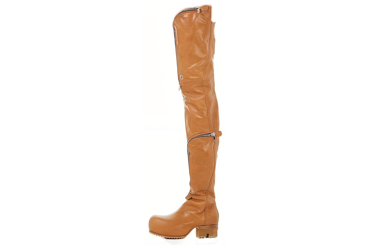 (Women) Rick Owens Leather Boots 'Brown' RP02A7833LGW-24
