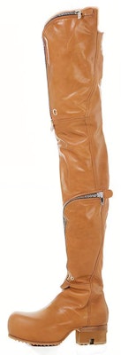 (Women) Rick Owens Leather Boots 'Brown' RP02A7833LGW-24 Buy (Women) Rick Owens Leather Boots 'Brown' RP02A7833LGW-24