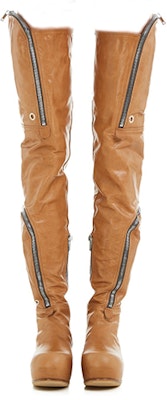 (Women) Rick Owens Leather Boots 'Brown' RP02A7833LGW-24 Lookbook (Women) Rick Owens Leather Boots 'Brown' RP02A7833LGW-24