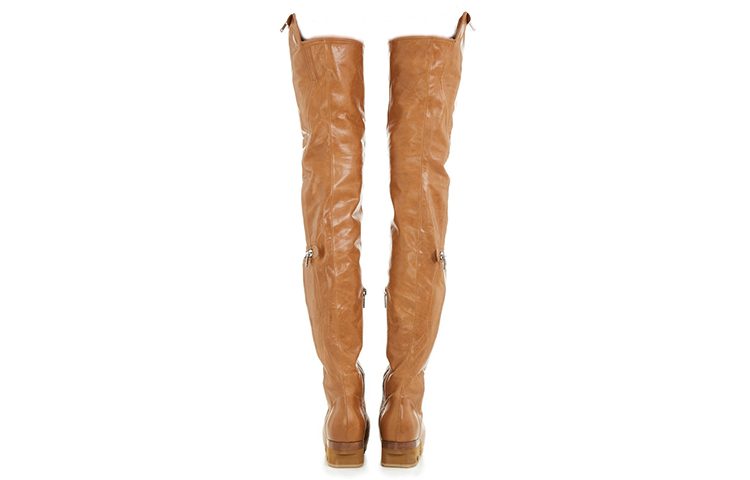 Shop (Women) Rick Owens Leather Boots 'Brown' RP02A7833LGW-24