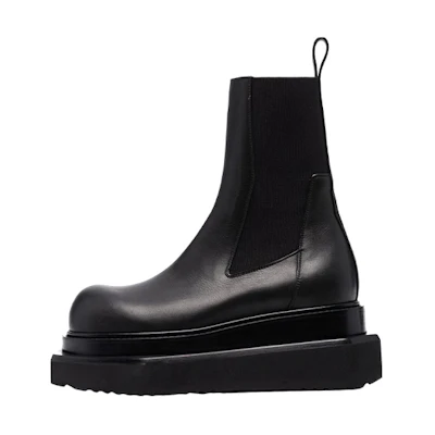 (W) Rick Owens Leather Chelsea Boots 'Black'