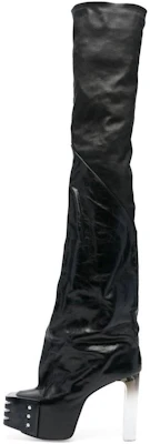(W) Bottes Hautes en Cuir Slip-On Rick Owens ''Black Polish'' RO01C5827LSGWGD-990D Buy (W) Bottes Hautes en Cuir Slip-On Rick Owens ''Black Polish'' RO01C5827LSGWGD-990D