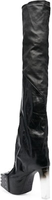 (Women) Rick Owens Leather High-Top Slip-On Boots 'Black Polish' RO01C5827LSGWGD-990D Lookbook (Women) Rick Owens Leather High-Top Slip-On Boots 'Black Polish' RO01C5827LSGWGD-990D