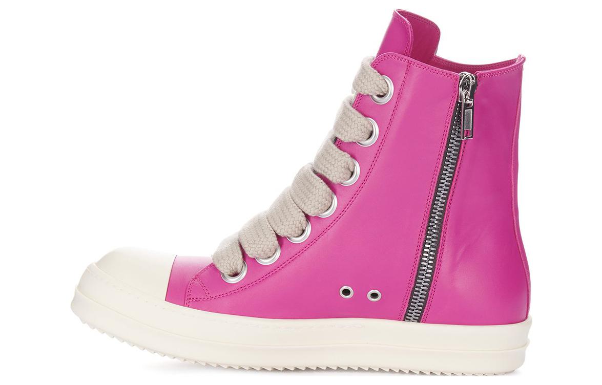 (Women) Rick Owens Leather High-Top Zip 'Pink' RO01C5897LPOW2-1311
