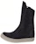 (W) Rick Owens But Kulit Zip Depan Hujung Bulat 'Hitam' RP02C1875LCG-91