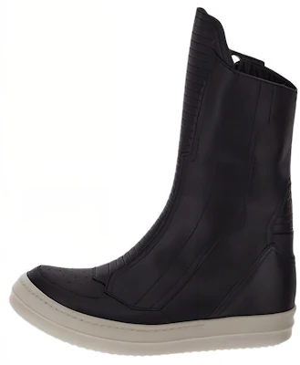 (Women) Rick Owens Leather Round-Toe Zip Flat Boots 'Black' RP02C1875LCG-91 Buy (Women) Rick Owens Leather Round-Toe Zip Flat Boots 'Black' RP02C1875LCG-91