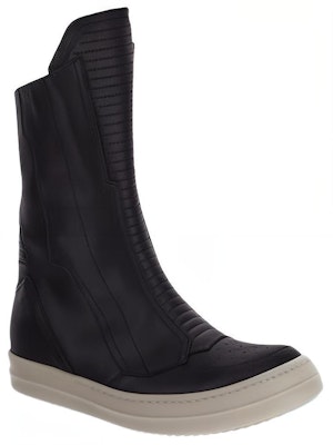 (Women) Rick Owens Leather Round-Toe Zip Flat Boots 'Black' RP02C1875LCG-91 Lookbook (Women) Rick Owens Leather Round-Toe Zip Flat Boots 'Black' RP02C1875LCG-91