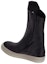 Shop (W) Rick Owens But Kulit Zip Depan Hujung Bulat 'Hitam' RP02C1875LCG-91