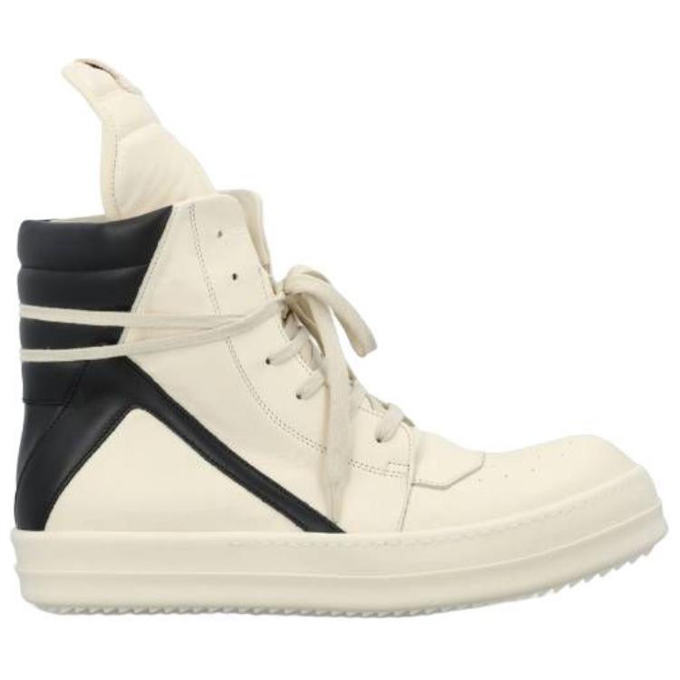 Order RICK OWENS/RO 皮革 圓頭繫帶 短靴 女款 白色