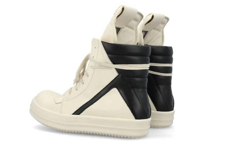 Lookbook (W) 릭 오웬스 화이트 가죽 둥근코 레이스업 부츠 23ARP02C1894LPO1191