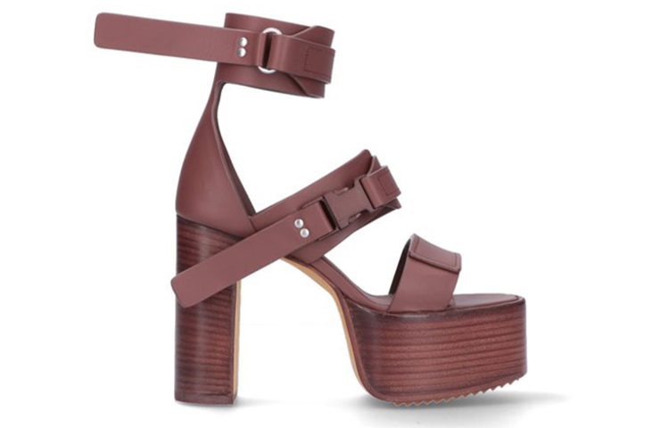 Order 瑞克·歐文斯（Rick Owens）女款棕色皮革涼鞋