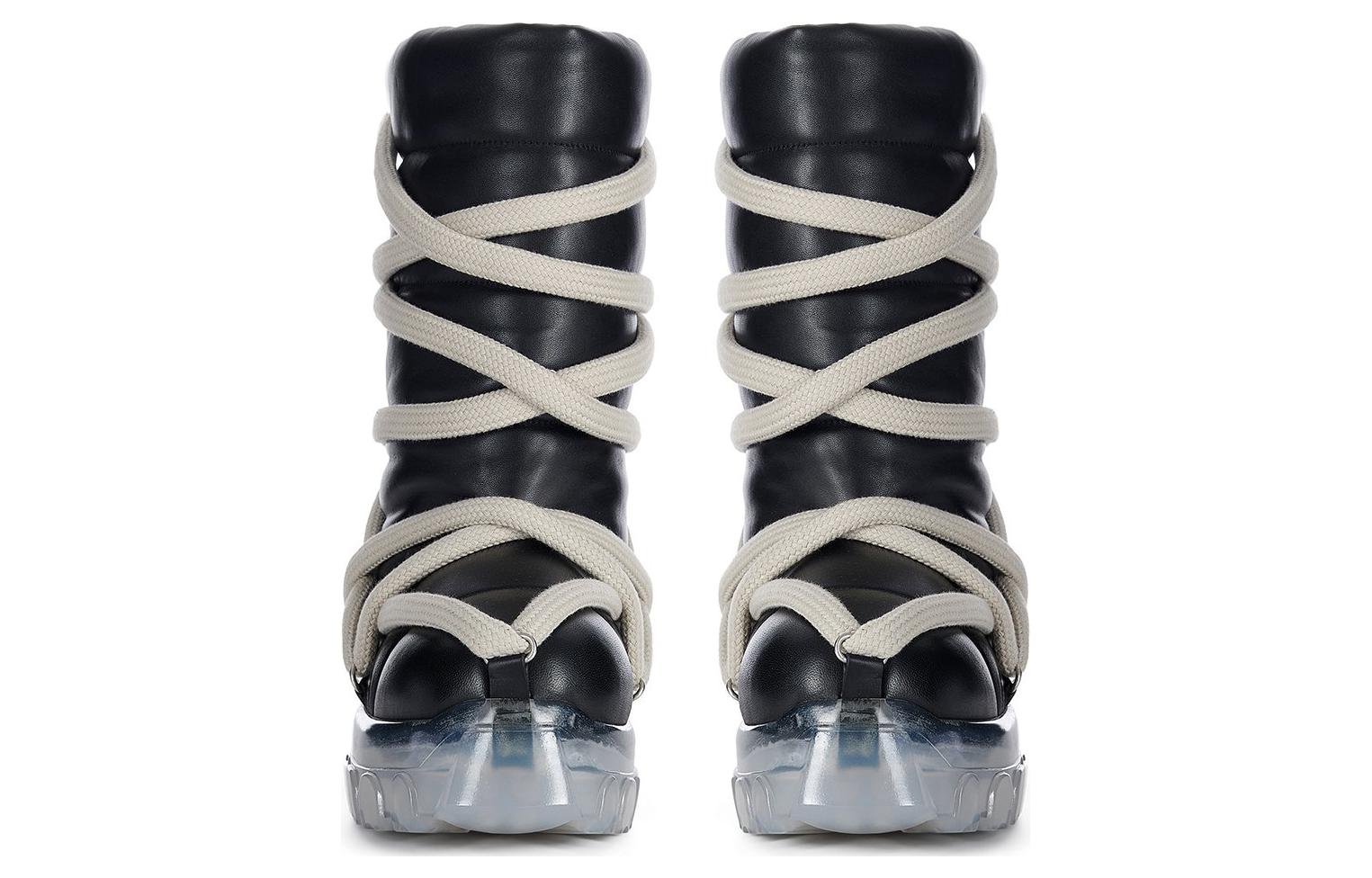 (W) Rick Owens Luxor 'Black Leather Round-Toe Slip-On Ankle Boots' 圖 4