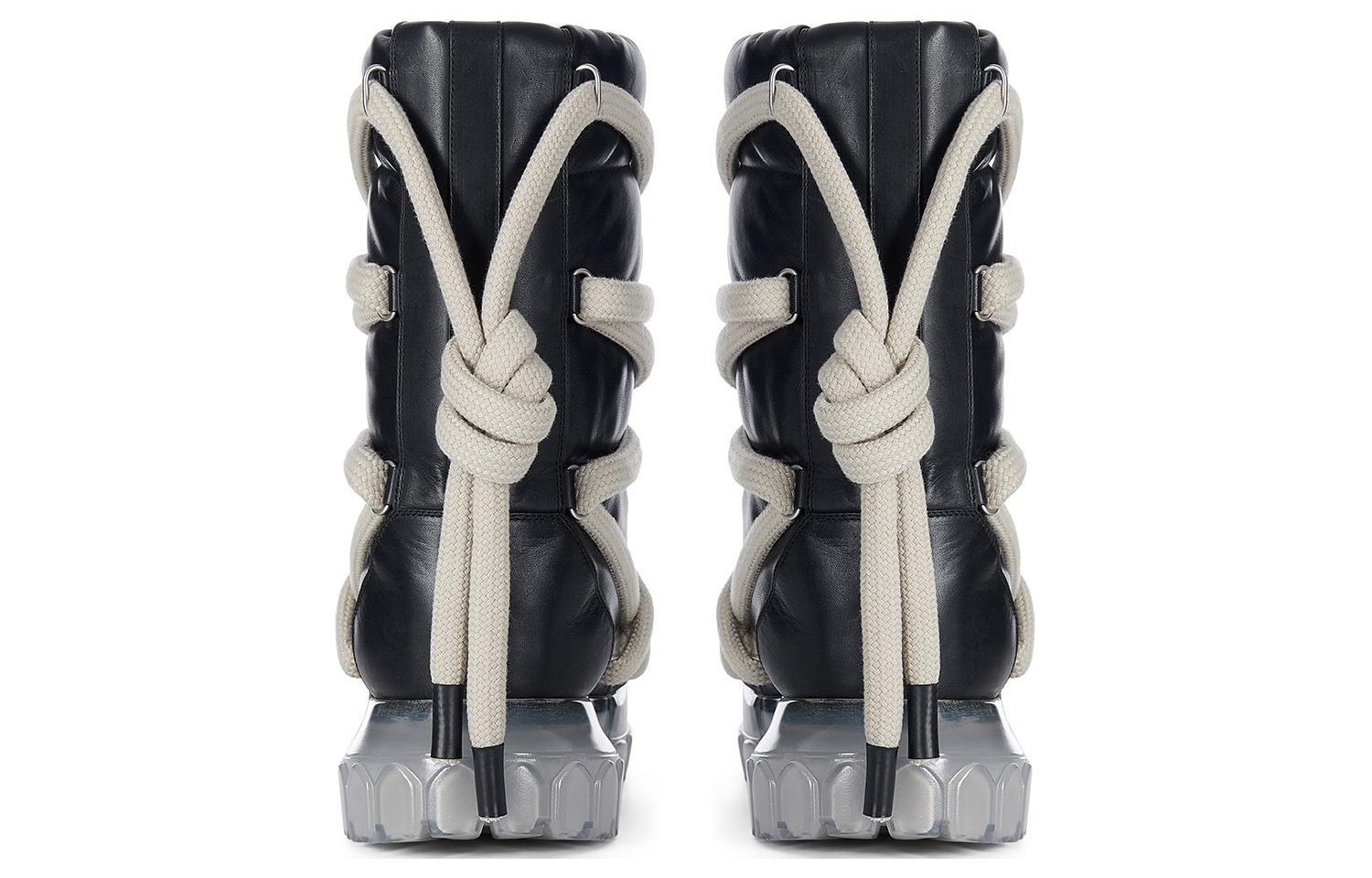 (W) Rick Owens Luxor 'Black Leather Round-Toe Slip-On Ankle Boots' 圖 5