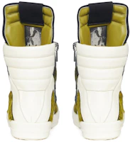 Shop RICK OWENS/RO Rick Owens 2023年秋冬 LUXOR 系列 牛皮 圓頭綁帶 高筒 板鞋 女款 綠白色