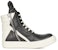 (W) Rick Owens Luxor Geobasket Tinggi 'Hitam Susu' RP02C1894-LPO-911