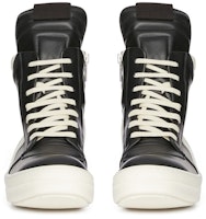 RICK OWENS/RO Geobasket 皮革 高筒繫帶 高筒 板鞋 女款 黑白色 Lookbook RICK OWENS/RO Geobasket 皮革 高筒繫帶 高筒 板鞋 女款 黑白色