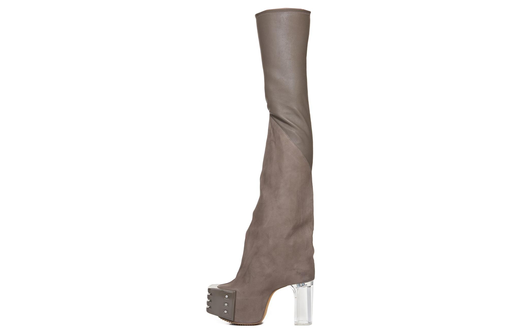 (W) Rick Owens Over-The-Knee Boots 'CMFTable Simple Grey'