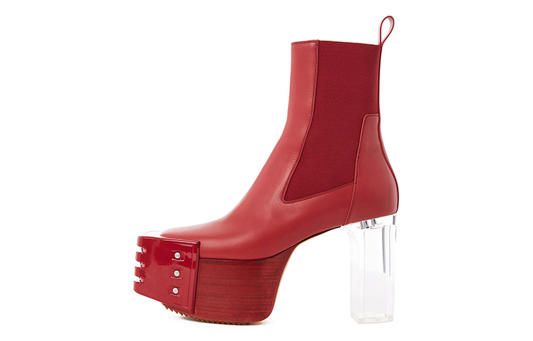 (Women) Rick Owens Platform Chunky Heel Boot 'Red' RP01B4843LEGR-730