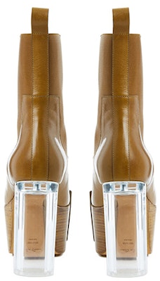 (Women) Rick Owens Platform Heel Ankle Boots 'Tan' RP01B4843LEGR-720 Shop (Women) Rick Owens Platform Heel Ankle Boots 'Tan' RP01B4843LEGR-720