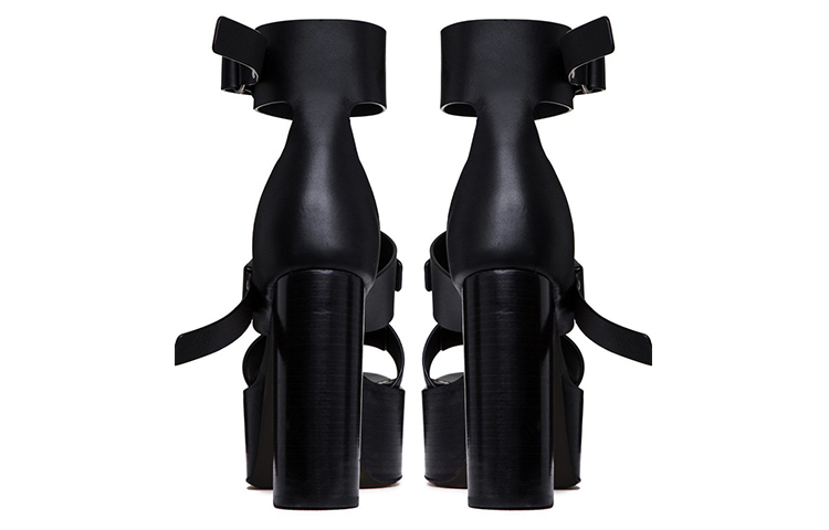 Shop (W) Rick Owens Plataforma de Tacón Alto 'Negro' RP21S3840LBO-09