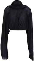 Order (W) RICK OWENS RO 黑色連帽長袖短版腰部T恤 RO01E7278UC-09