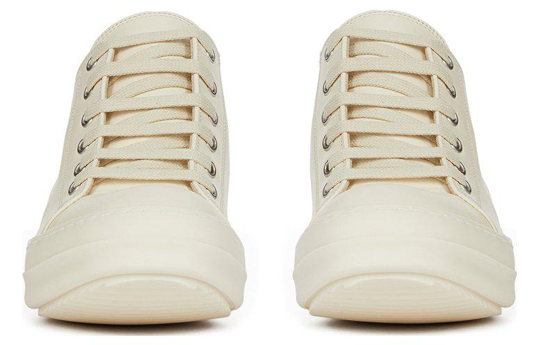 (W) Rick Owens RO 'White Leather Lace-Up Fashion Sneaker' 圖 3