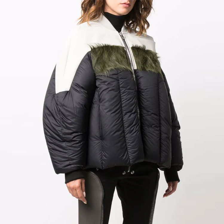 Shop (W) Rick Owens RO 黑色无帽羽绒夹克外套 RP02A7700COMBO1-096115