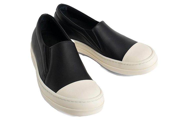 Shop (W) Rick Owens RO Fogachine 'Cuero Negro de Grano Completo' RP01B4897LPO-9111