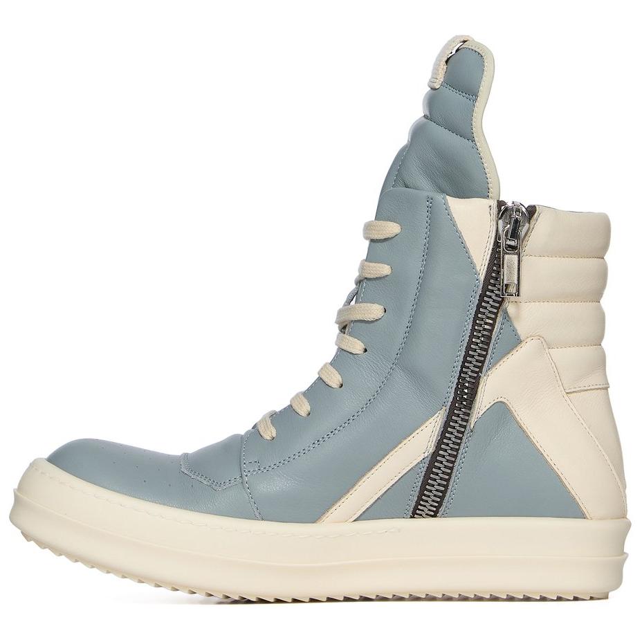 (Women) Rick Owens RO Geobasket High-Top Sneakers Light Blue Leather RP02D3894LCO-3611