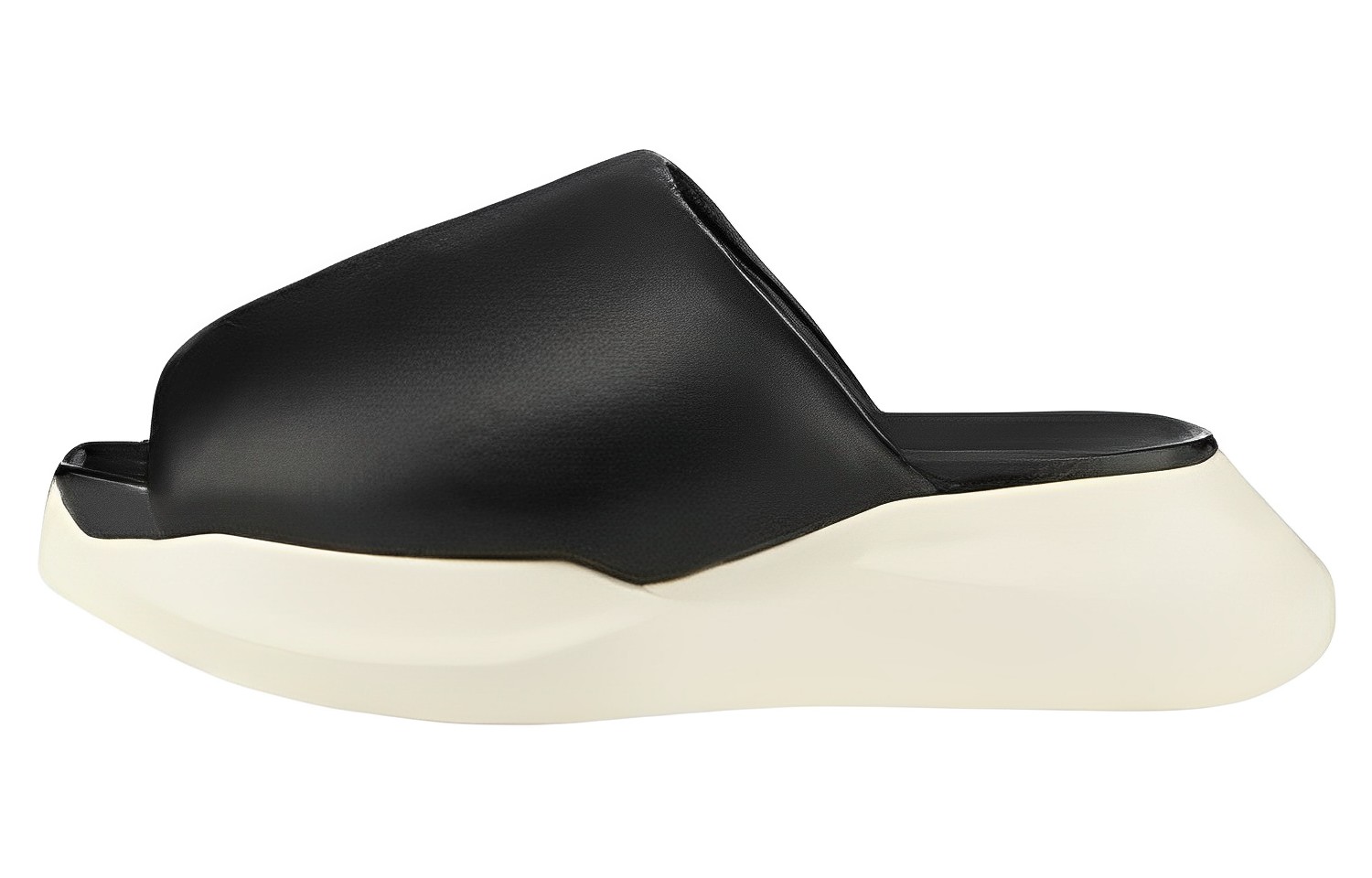 (Women) Rick Owens RO Geth Calfskin Black 'Casual Open-Toe Fashion Slide' RP01C5817LLP-91